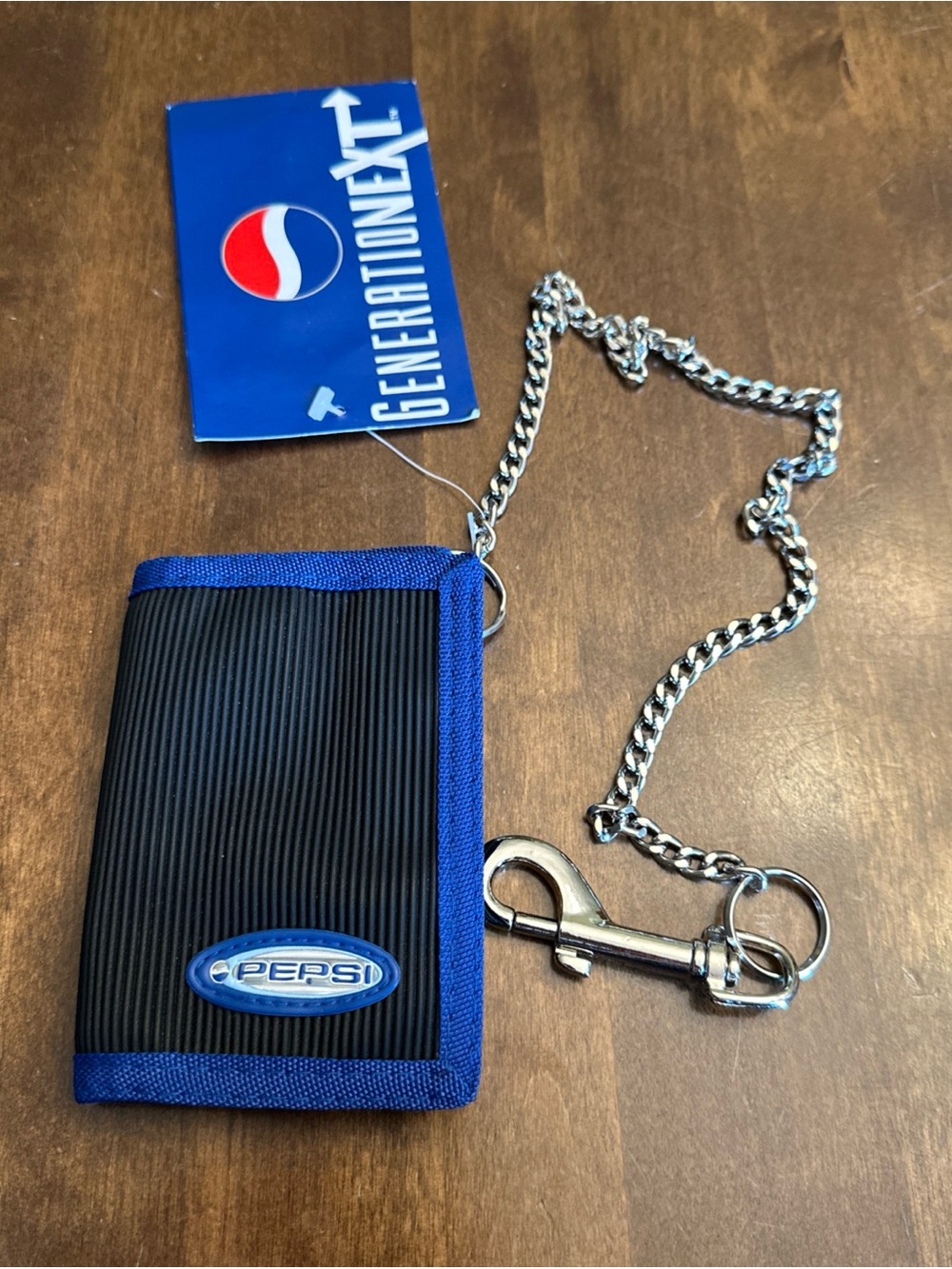 90’s Vintage Pepsi Wallet Trifold Blue Black Pepsi Cola generation next